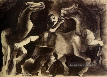 Chevaux et personnage 1939 Kubismus Ölgemälde